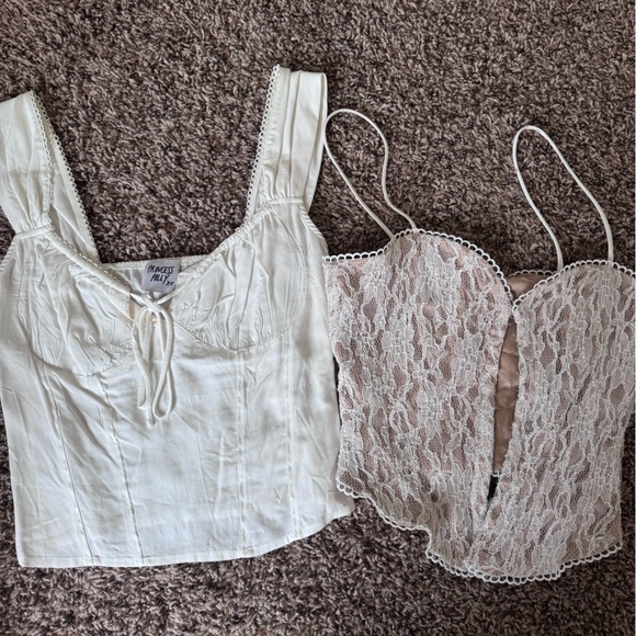 Princess Polly Tops - Princess Polly Cream Lace Bralette